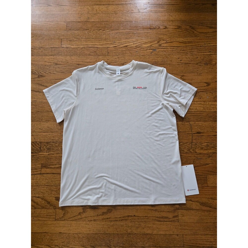 Lululemon Womens Jersey Training Short Sleeve Shirt Graphic Ivory Size 10 NWT